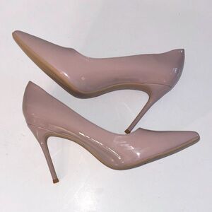 Elisabet Tang Nude Patent Pointed Toe Stiletto Pumps Size 8 Neutral Minimalist